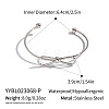 304 Stainless Steel Open Cuff Bangles KW3611-2-2