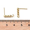 Brass Micro Pave Cubic Zirconia Studs Earring Findings KK-K364-08G-3