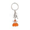 Glass & Tibetan Style Alloy Keychain KEYC-MZ00037-3