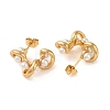 Twist 304 Stainless Steel Stud Earrings EJEW-U003-31G-2