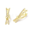 Clear Cubic Zirconia Bowknot Hoop Earrings EJEW-G333-08G-1