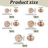 Olycraft 25Pcs 5 Styles 1-Hole Retro Zinc Alloy Shank Buttons BUTT-OC0001-57C-2