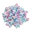 UV Plating Rainbow Iridescent Acrylic Beads OACR-G012-09B-3