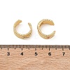 C-Shaped with Letter X Brass Micro Pave Clear Cubic Zirconia Cuff Earrings EJEW-L316-01G-11-5