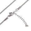 Non-Tarnish 304 Stainless Steel Bone Rope Chain Necklace for Women NJEW-I121-01A-P-2