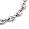 304 Stainless Steel Coffee Bean Chain Bracelets BJEW-JB05495-2