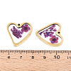 304 Stainless Steel Epoxy Resin Pendants STAS-T072-24-4