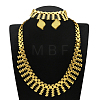 Alloy Chain Necklaces & Stud Earrings & Bracelets Sets FS-WG5EDEB-09-1