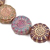 Painted Glass Beads Strands GLAA-F133-07D-4