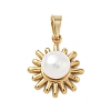 304 Stainless Steel & Natural Cultured Freshwater Pearl Pendants PALLOY-JF05621-1