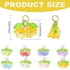 Glass Pendants PALLOY-YW00054-01-3
