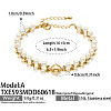 White Shell Pearl 316L Surgical Stainless Steel Woven Beaded Bracelets for Women WG11D7A-01-1