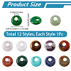 12Pcs 12 Styles Natural & Synthetic Mixed Gemstone Pendants G-SC0003-89-2