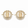 Brass Micro Pave Clear Cubic Zirconia Links/Connercots LS-KK-R126-034-NF-1