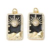 Rack Plating Brass Micro Pave Clear Cubic Zirconia Pendants X-KK-D073-24G-01-1