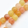 Natural Topaz Jade Round Beads Strands G-D663-6mm-1