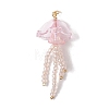 Glass with Acrylic Big Pendants PALLOY-JF04982-01-1