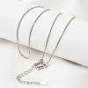 0.6MM Brass Box Chain Necklaces NJEW-G341-01P-2
