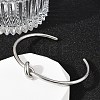 304 Stainless Steel Cuff Bangles for Women BJEW-C088-04P-2