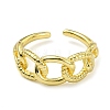 Brass Open Cuff Rings RJEW-B051-43G-2