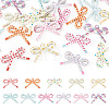 22Pcs 11 Colors Opaque Printed Acrylic Pendants MACR-TA0002-87-2