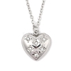 Heart 304 Stainless Steel Micro Pave Clear Cubic Zirconia Pendant Necklaces & Bracelets & Stud Earrings Sets for Women SJEW-C004-14P-2