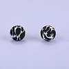 Printed Round Silicone Focal Beads SI-JX0056A-90-1