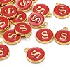 Golden Plated Alloy Enamel Charms ENAM-S118-03S-4