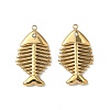 304 Stainless Steel Rhinestone Pendants Ion Plating(IP) STAS-V015-02G-1