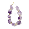 Electroplated Raw Rough Natural Amethyst Beads Strands G-Z131-J02-06-3