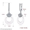 Trendy Sterling Silver Hoop Earrings EJEW-BB30015-B-6