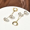 Ion Plating(IP) 304 Stainless Steel Hoop Earrings EJEW-D350-01G-1