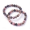 Natural Rhodonite Beads Stretch Bracelets X-BJEW-F380-01-B16-4