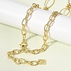 Brass Horse Eye Link Chain Necklaces NJEW-L013-15G-1