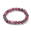 Dyed Natural Jade Beaded Stretch Bracelets BJEW-A117-C-04-2