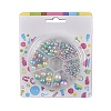 Rainbow ABS Plastic Imitation Pearl Beads OACR-YW0001-03G-3