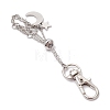 Moon Alloy Swivel Lobster Claw Clasps & Brass Cable Chains AJEW-JB01337-01-4