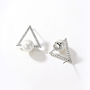 Elegant Triangle Brass Stud Earrings YL4507-2-3