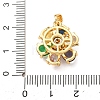 Brass Pave Colorful Cubic Zirconia Pendants CU-CBAF7AF-03B-G-3