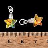 AB Color Plated Glass Pendants PALLOY-JF05682-3
