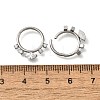 304 Stainless Steel Clear Cubic Zirconia Horse Eye Hoop Nose Rings AJEW-D306-11P-2