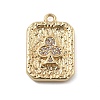 Brass Micro Pave Cubic Zirconia Pendants KK-D283-30G-02-1