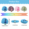 12Pcs 4 Colors Food Grade Eco-Friendly Silicone Beads SIL-CA0001-86-2