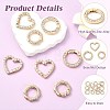 15Pcs 3 Styles Zinc Alloy Spring Gate Rings FIND-CJ0004-77-3
