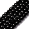 Natural Black Onyx Beads Strands G-P587-D15-03-2