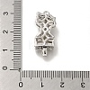 Brass Micro Pave Clear Cubic Zirconia Box Clasps with Acrylic KK-H480-05P-3