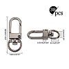 Zinc Alloy Swivel Clasps PALLOY-PH0013-42B-3