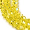 Transparent Electroplate Glass Beads Strands EGLA-A039-T6mm-B21-3