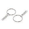 Iron Split Key Rings with Chain FIND-B028-19P-3