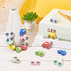 16Pcs 8 Style Silicone Beads SIL-DC0001-11-4